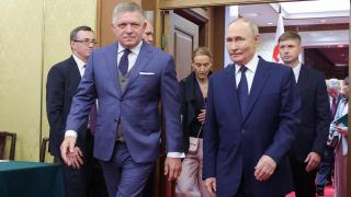 Putin y Fico, se reunieron ayer en Beijing.
