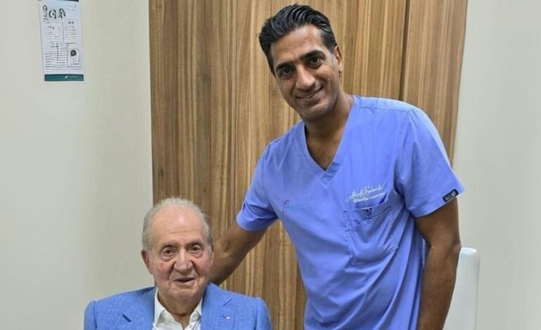 El rey Juan Carlos I acude a una revisión médica en la prestigiosa clínica del doctor Ali Al Belooshi en Abu Dabi