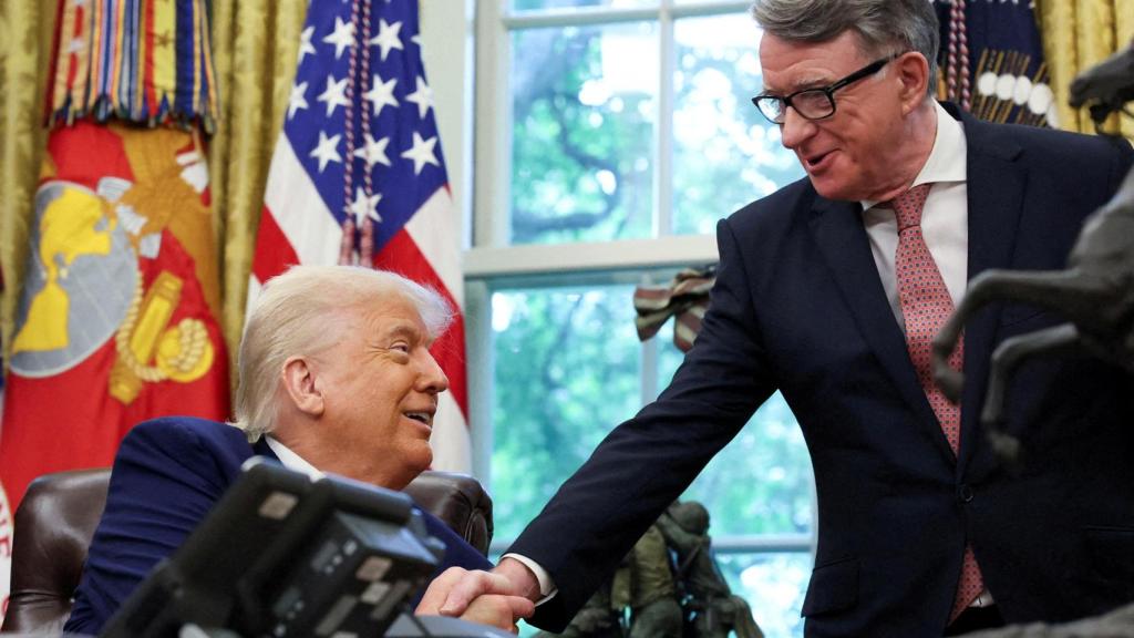 Peter Mandelson con Trump en la Casa Blanca en mayo de 2025.