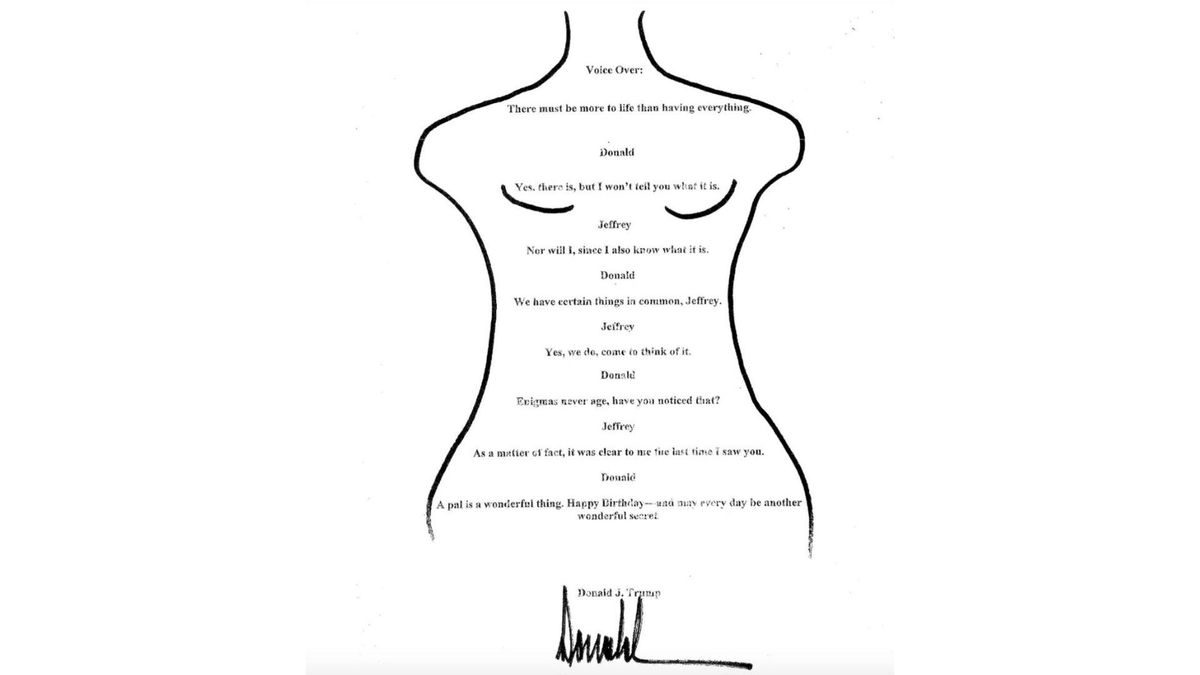 Publicada la carta soez de Trump a Epstein cuya existencia negaba el presidente de EEUU