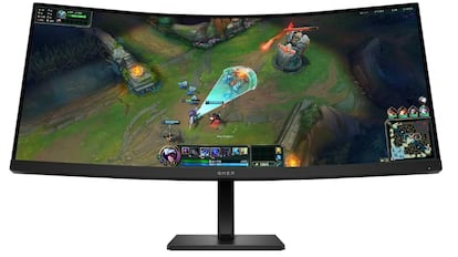 Vista del monitor HP OMEN 34c G2.