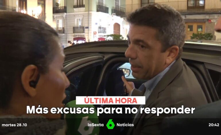 laSexta consigue ‘hablar’ con Mazón a la salida del Palau a horas de cumplirse un año de la trágica DANA: «Gracias» y adiós