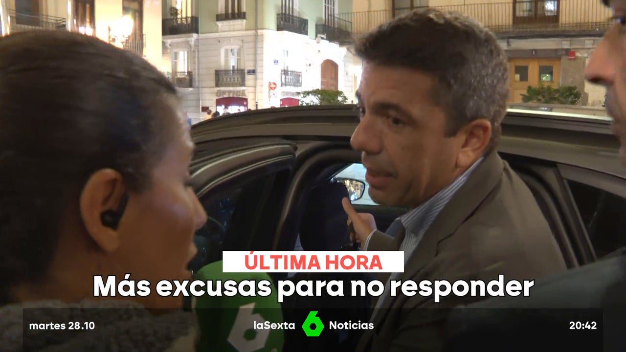 laSexta consigue ‘hablar’ con Mazón a la salida del Palau a horas de cumplirse un año de la trágica DANA: «Gracias» y adiós