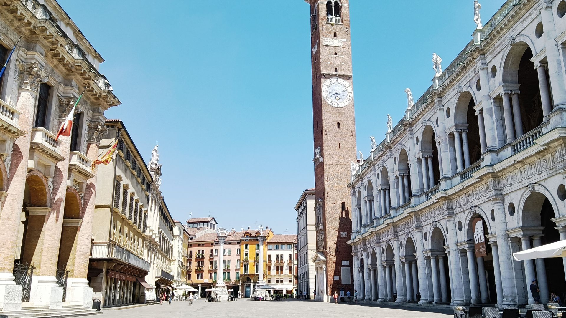 Plaza de Vicenza, región de Véneto, Italia