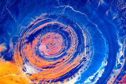 El misterioso “Ojo del Sahara” en Mauritania.