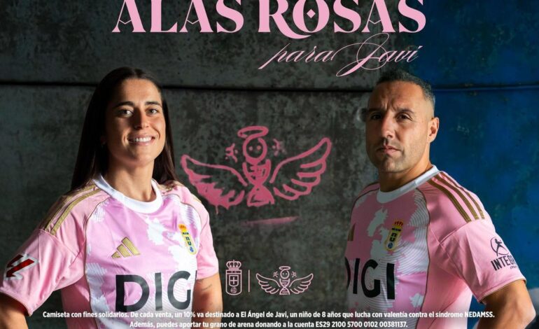 El Real Oviedo lanza su nueva camiseta: es rosa, solidaria y "llena de esperanza"