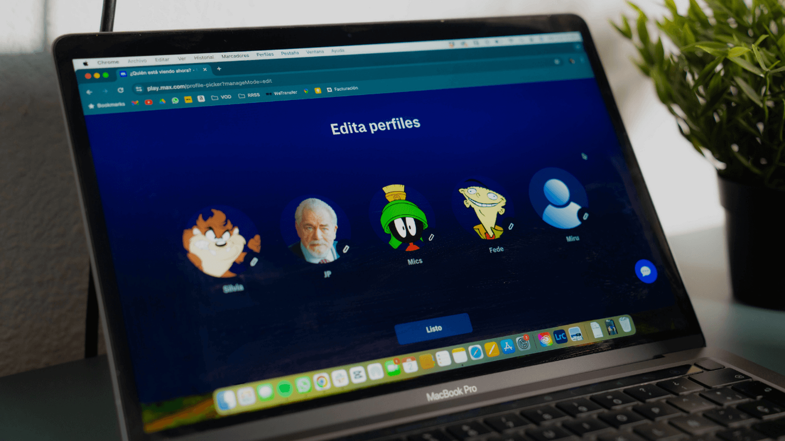 Edita tu perfil en la interfaz de HBO Max