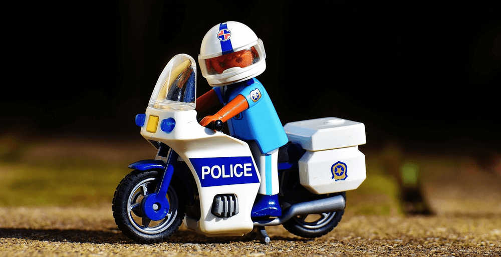 Policía Playmobil en moto