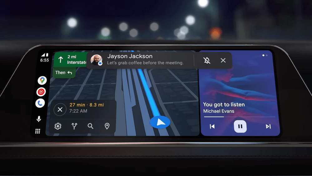 Interfaz de la aplicación Android Auto