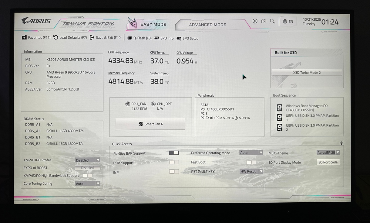 X870E AORUS MASTER X3D ICE