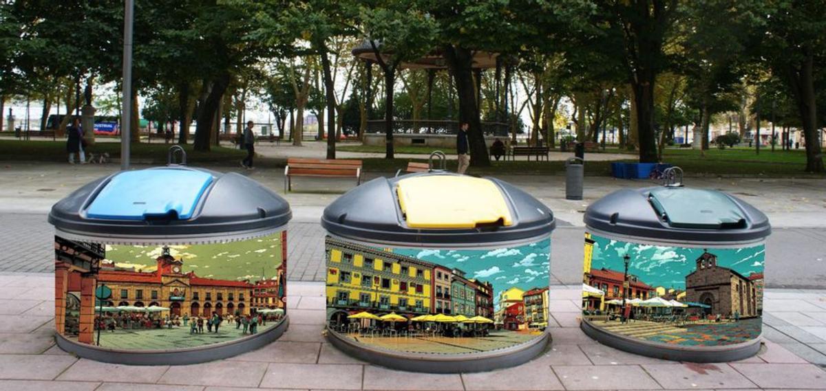 Decorar basura: una intervención artística para islas de reciclaje