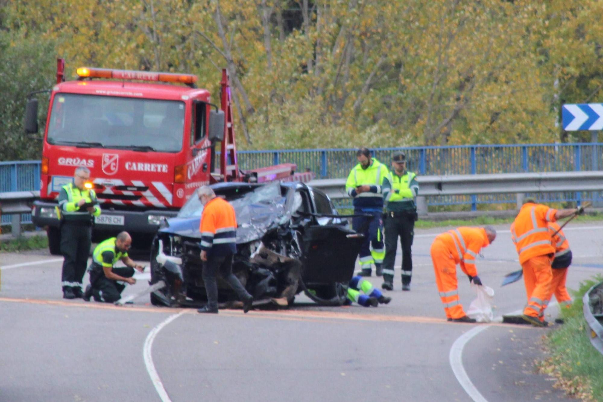 Un hombre de 60 años gravemente herido en un accidente en el corredor de Aller