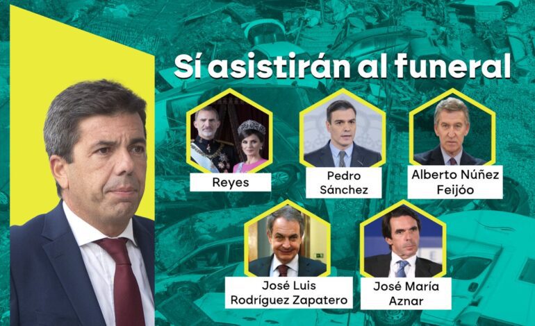 así será el funeral de Estado para las víctimas de la DANA