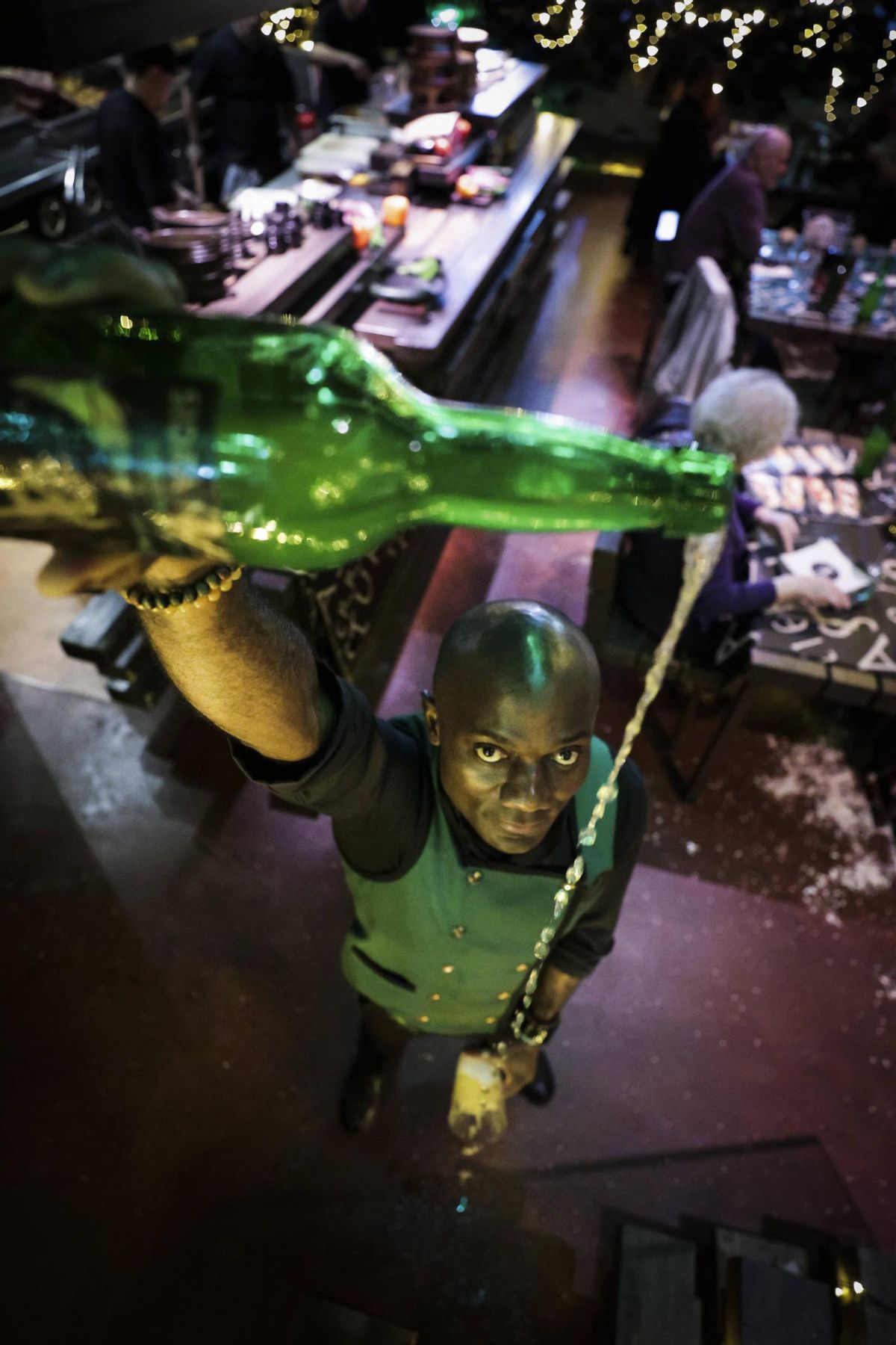 Salvador Ondó tiene un culín, en Tierra Astur, en una imagen de archivo.