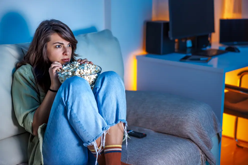 La chica de las palomitas y el terror.