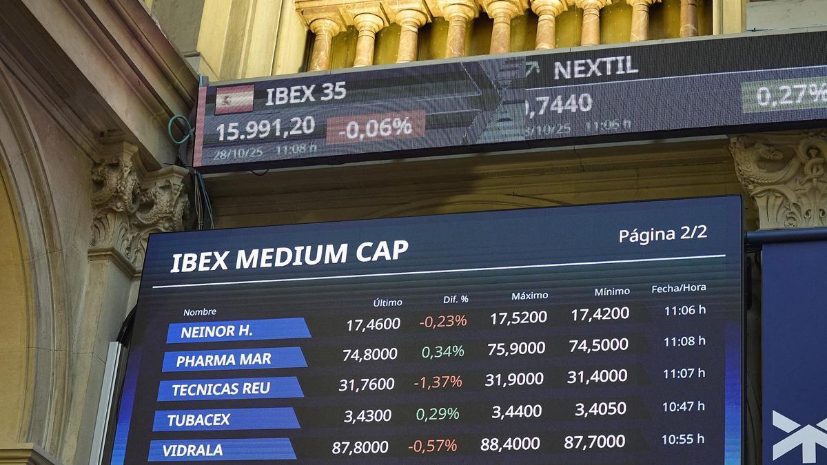 El Ibex 35 defiende los 16.000 puntos en la apertura y Puig se dispara un 8% tras la presentación de sus cuentas