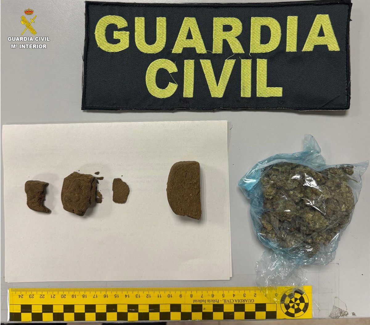Detenido en la A-3 en Montalvo (Cuenca) cuando conducía con 40 gramos de hachís y 12 gramos de marihuana