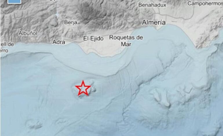 El litoral de Almería registra cinco réplicas tras el terremoto de magnitud 4,2 en Alborán Norte