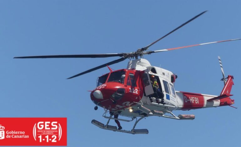 Rescatada por un helicóptero del GES tras sufrir una caída en Roque Bermejo, en Anaga (Tenerife)