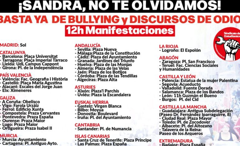 Huelga de estudiantes contra el acoso escolar (y 48 horas de paros en la enseñanza media en Galicia)