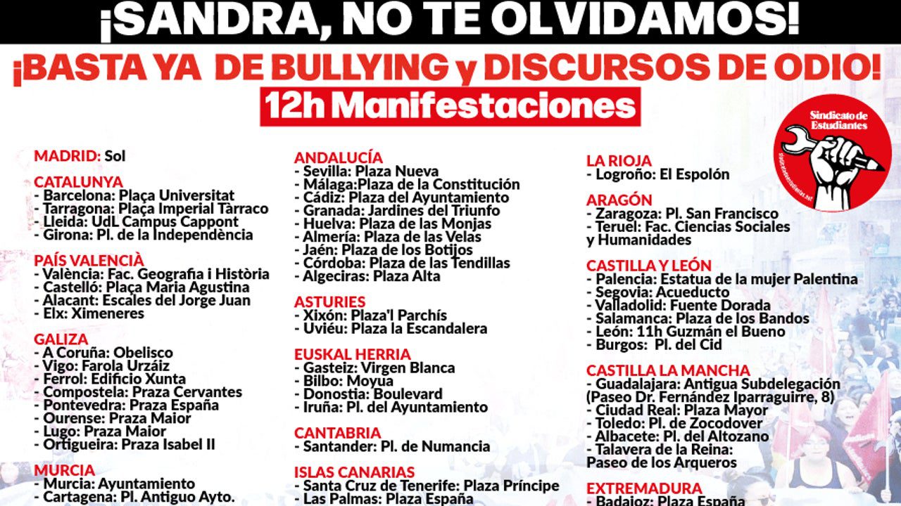 Huelga de estudiantes contra el acoso escolar (y 48 horas de paros en la enseñanza media en Galicia)