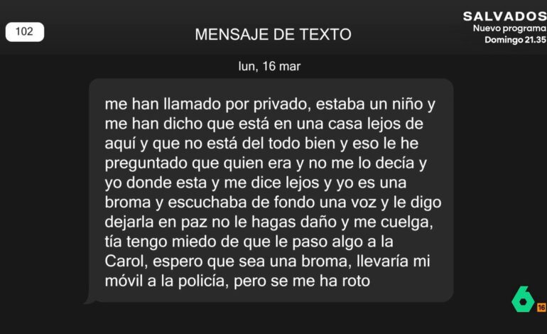 La llamada sobre la desaparición de Caroline que no se investigó: "Dijeron que no la buscáramos"