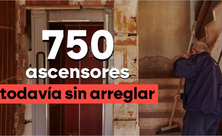 Más de 750 ascensores en Valencia siguen estropeados un año después de la DANA y miles de vecinos no pueden volver a la normalidad