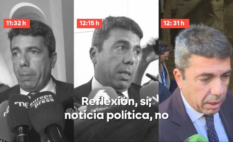 Mazón anuncia una comparecencia tras los insultos en el funeral de la DANA: "Me hago cargo. No dejo de pensar en ello"