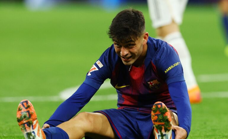 Pedri sufre una rotura del bíceps femoral distal de la pierna izquierda