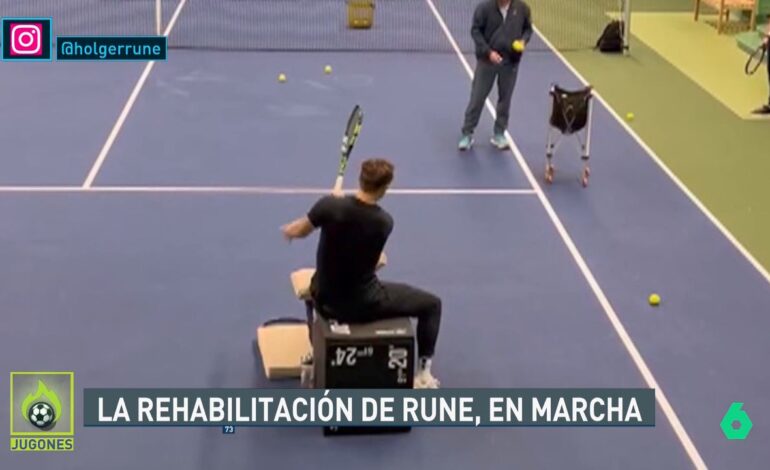 El curioso entrenamiento de Holger Rune después de su gravísima lesión