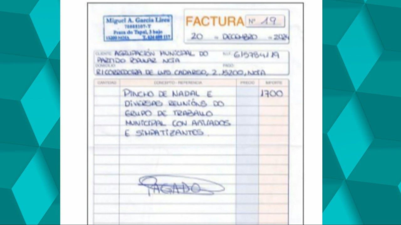 el PP de Noia gastó hasta 30.000 euros de dinero público en bares y restaurantes