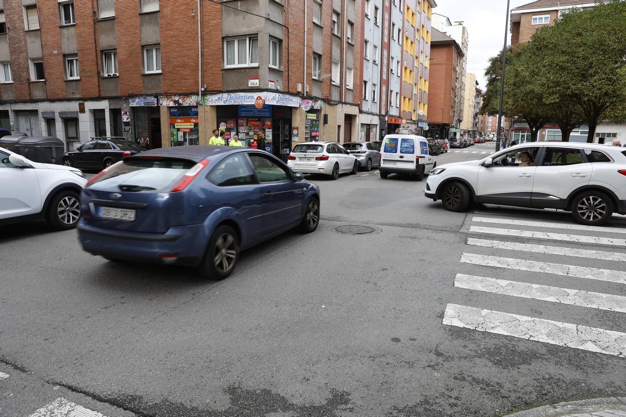 Cruces conflictivas que cortan la calle Leoncio Suárez