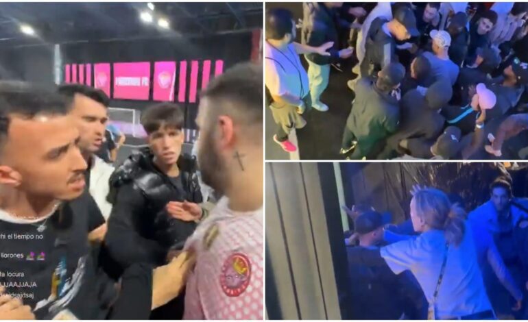 vandalismo, empujones, escupitajos a familias rivales…