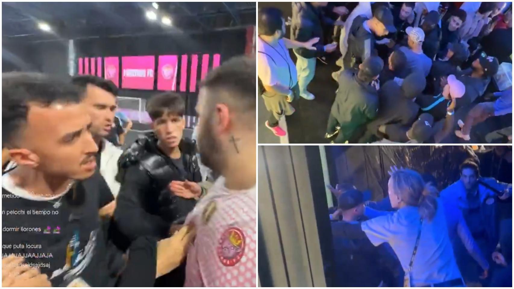 vandalismo, empujones, escupitajos a familias rivales…