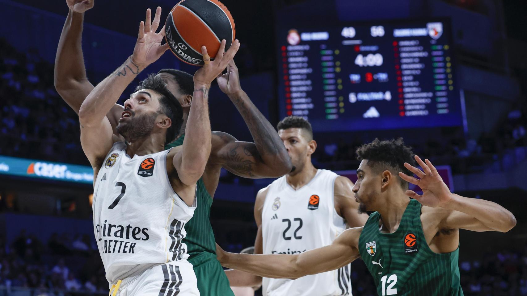 Real Madrid 100 – 99 Zalgiris Kaunas: El Real Madrid sobrevive a un partido loco y corta ante el Zalgiris Kaunas su mala racha en la Euroliga