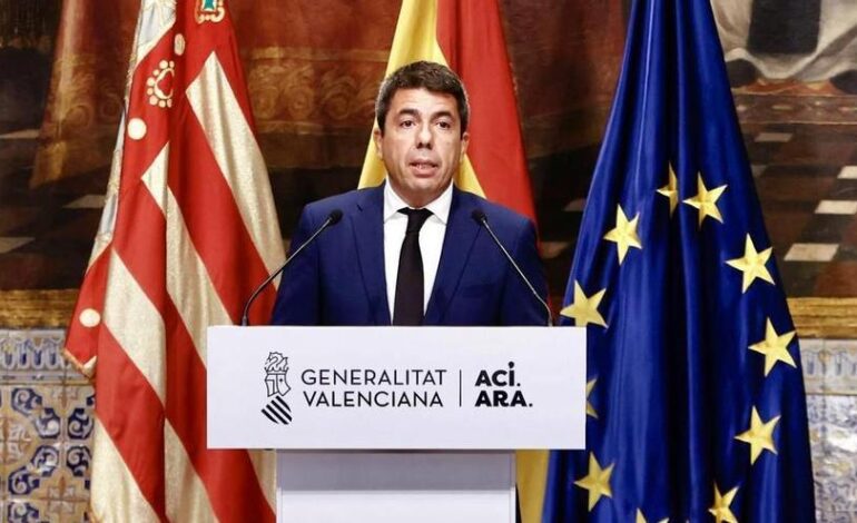 Carlos Mazón comparece para desvelar su decisión respecto a su continuidad o no como presidente de la Generalitat Valenciana
