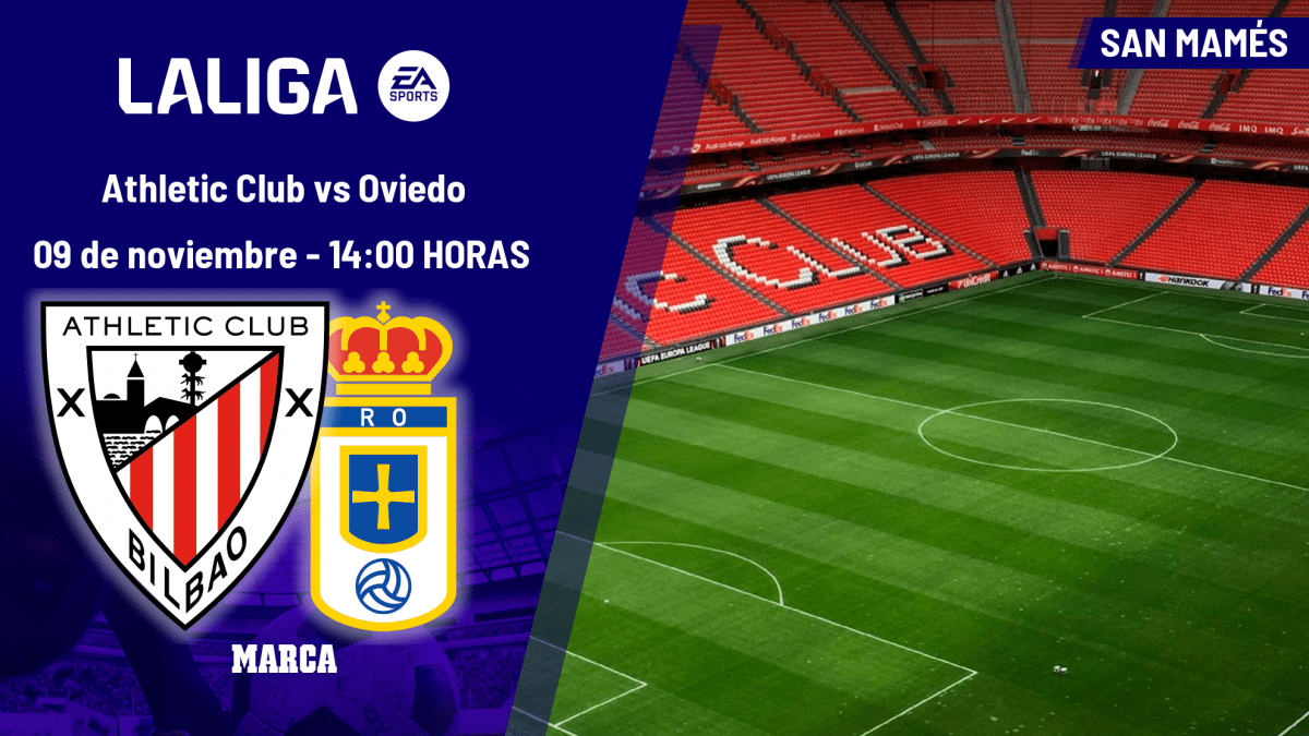 Athletic Club – Oviedo: horario, dónde ver hoy en TV y canal del partido de LaLiga EA Sports