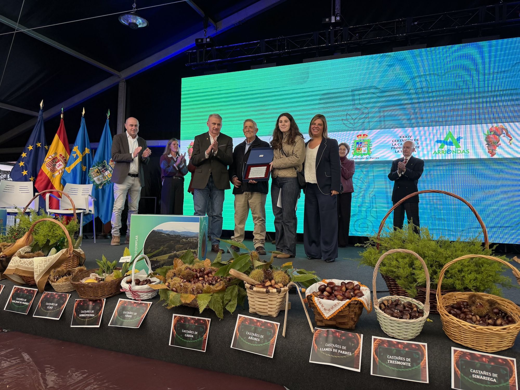 Concurso de castañas y productos de la huerta en Arriondas