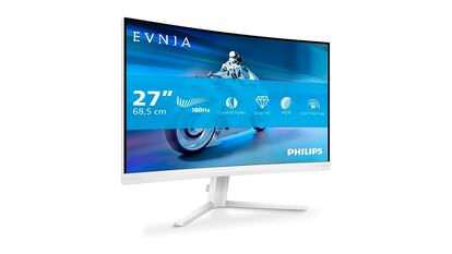 Monitor gaming sobre fondo blanco.