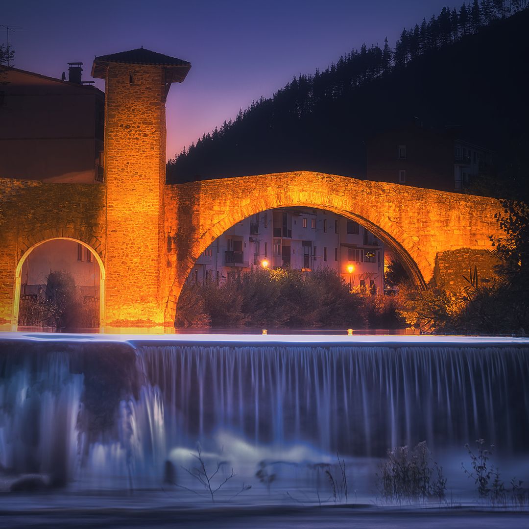 Puente en la localidad de Balmaseda, Vizcaya.