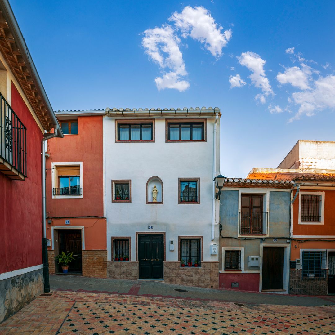 Casas coloridas en Bullas, Murcia