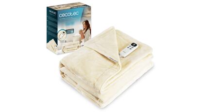 Vista de la manta eléctrica rebajada en Cecotec.