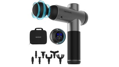 Una vista de la pistola de masaje reducida de Cecotec.