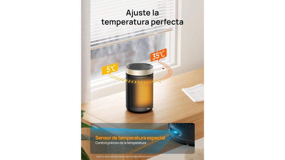 Este es uno de los mejores calentadores cerámicos que se pueden comprar en Amazon.