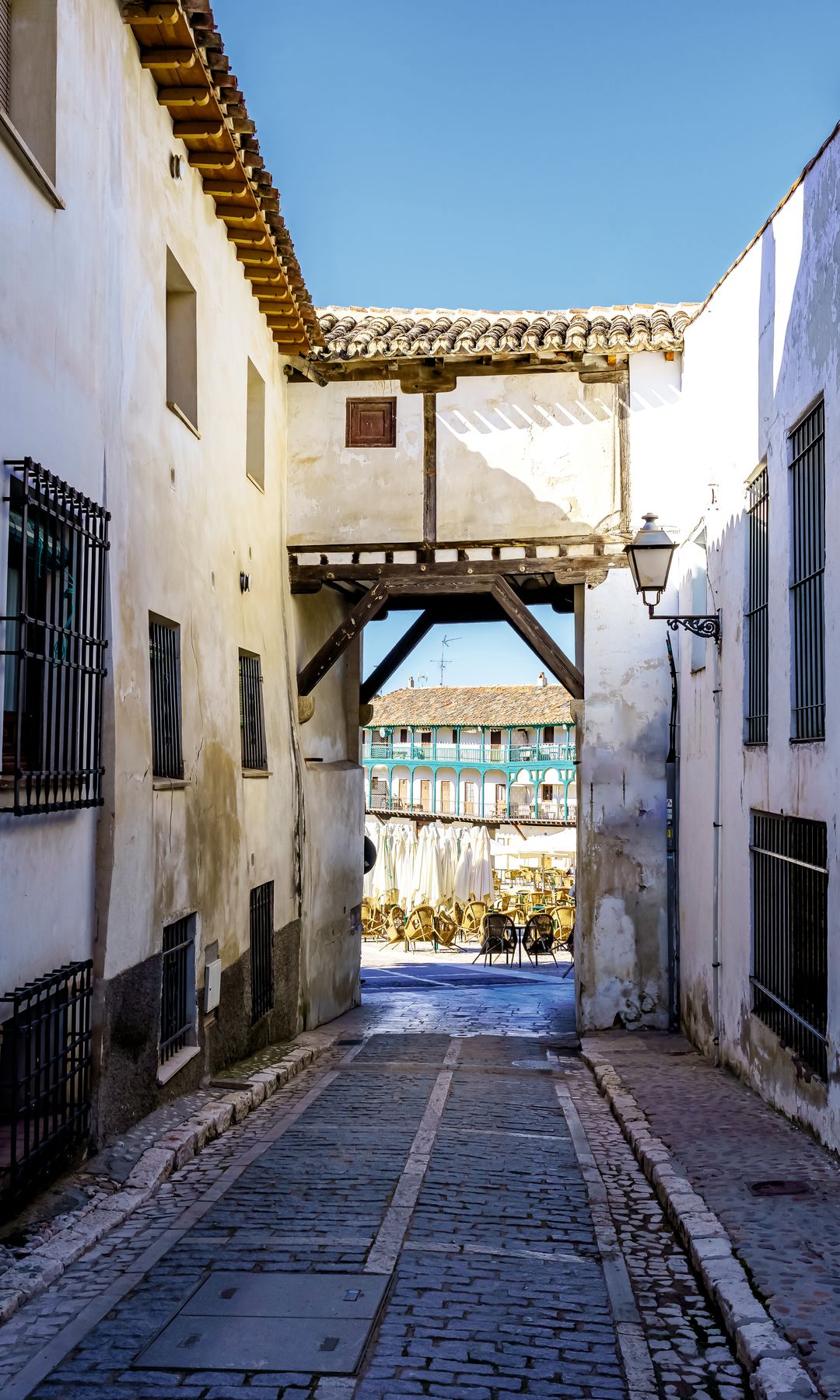 Calle medieval de Chinchón en Madrid