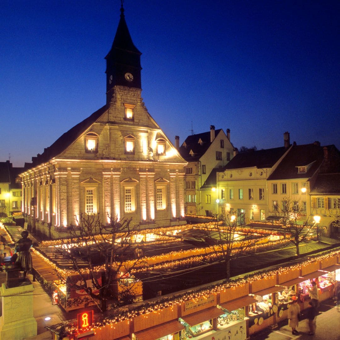 Mercado navideño de Montbéliard, Francia