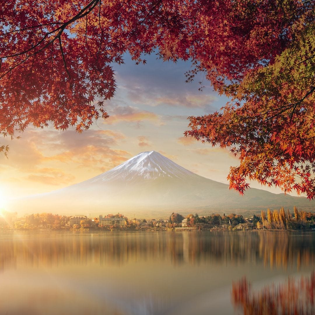 Automne au lac Kawaguchiko avec le Mont Fuji, Japon