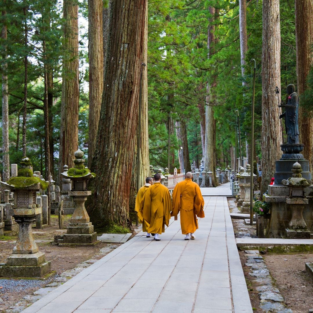 Moines à Koyasan, Japon