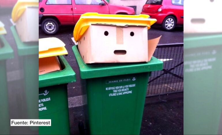 ¿Por qué vemos a Trump en un cubo de basura?