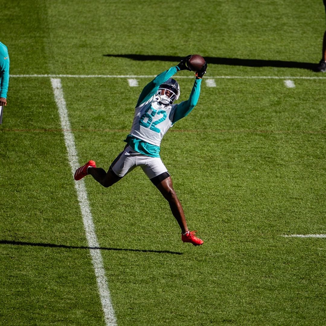 Los Miami Dolphins entrenan fútbol americano de la NFL 
